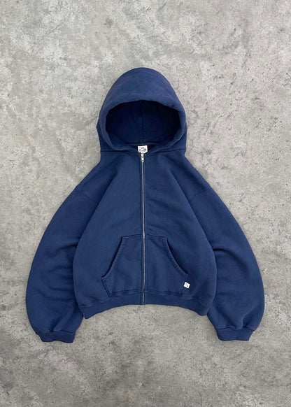 ZIP-UP HOODIE - NAVY