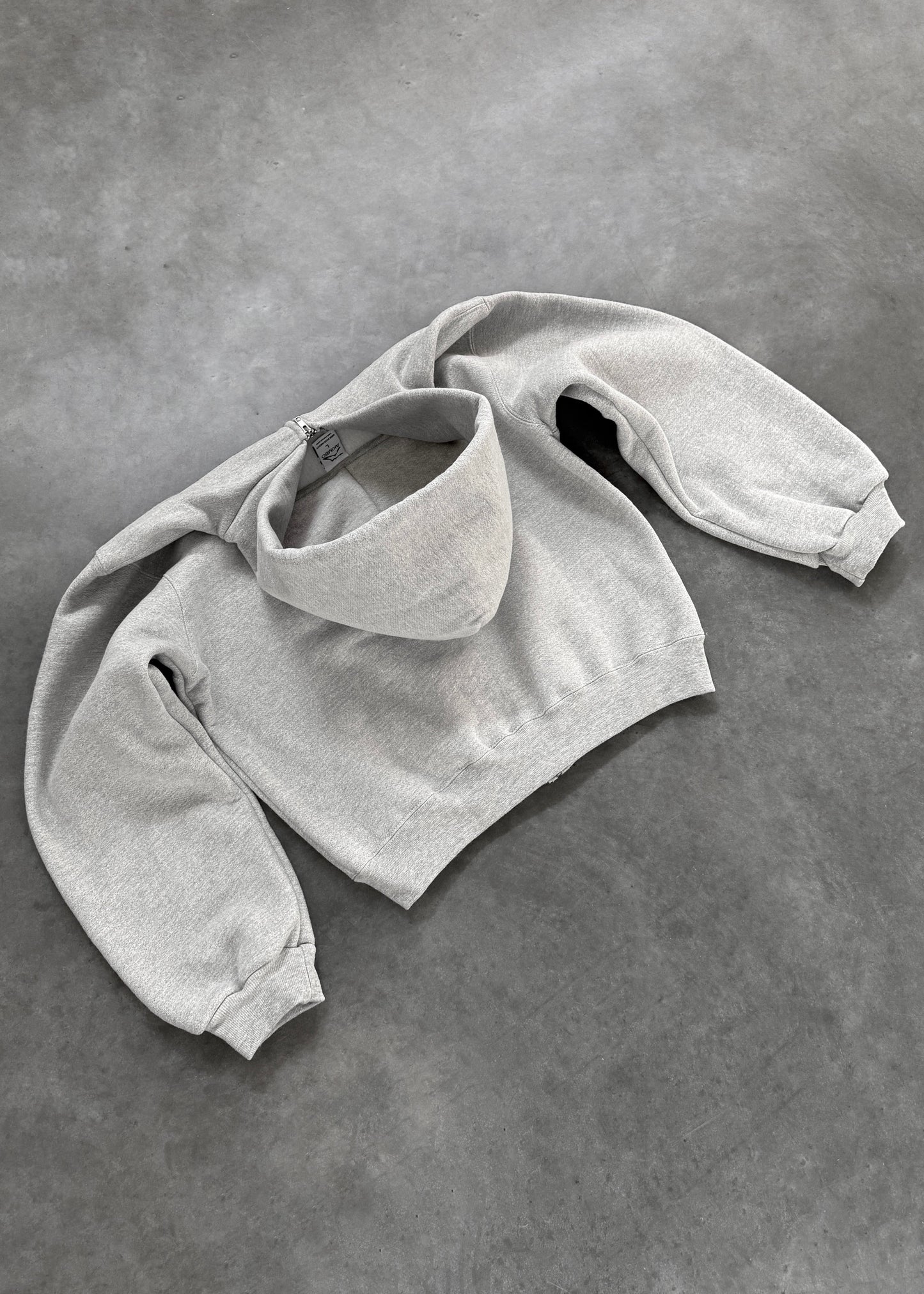 ZIP-UP HOODIE - HEATHER GREY