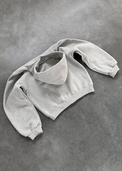 ZIP-UP HOODIE - HEATHER GREY